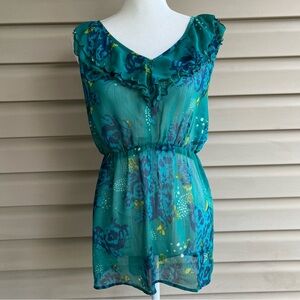 •Old Navy• Floral Semi Sheer Tunic Top - Size 2X